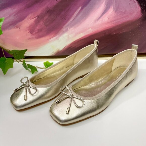 Marc Fisher‎ LTD Ubet Ballet Flat in Gold Size 9.5 - Picture 5 of 9